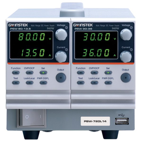 Instek PSW-720L22 DC Power Supply, Dual Channel, Prog. Switching, 40/40V, 720W, PSW-Multi Series